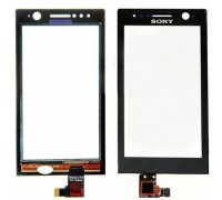 Тачскрін (сенсор) для Sony ST25i Xperia U, чорний, оригінал (Китай) big ic (6mm) / small ic (5mm)